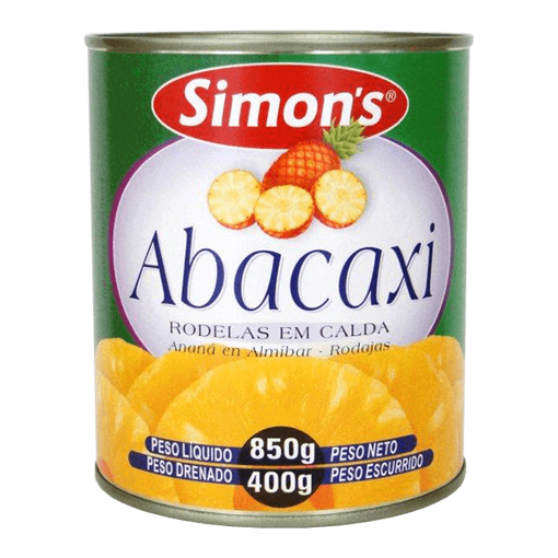 Imagem de Abacaxi Rodelas Lata 400g - SIMON S