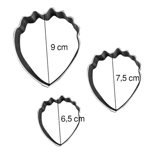 Imagem de Cortador em Aço Peonia 3pçs CA522 - GME
