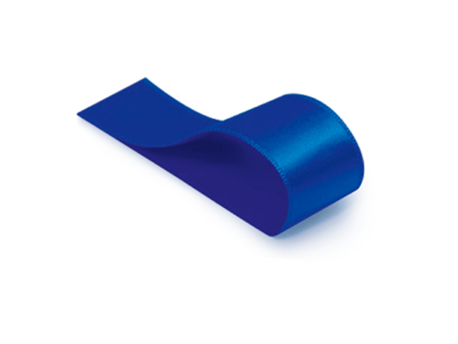 Imagem de Fita de Cetim Liso Azul Intenso 6,5mm x10m unidade - CROMUS