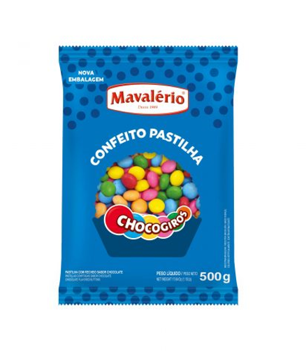 Imagem de Chocogiros Pastilhas Confeitadas Chocolate  500g - MAVALÉRIO