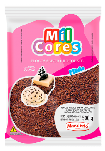 Imagem de Flocos Chocolate Macio Mil Cores 500g - MAVALÉRIO