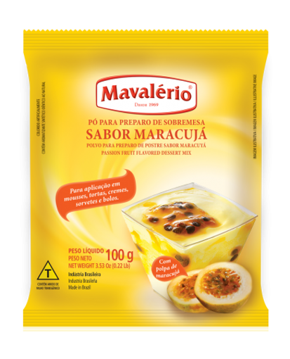 Imagem de Pó para Sobremesas Maracujá 100g - MAVALÉRIO